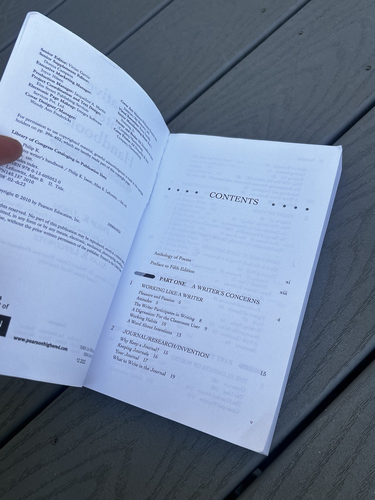 Creative Writer’s Handbook, 5th edition, Jason, Philip K.; Lefcowitz, Allan B