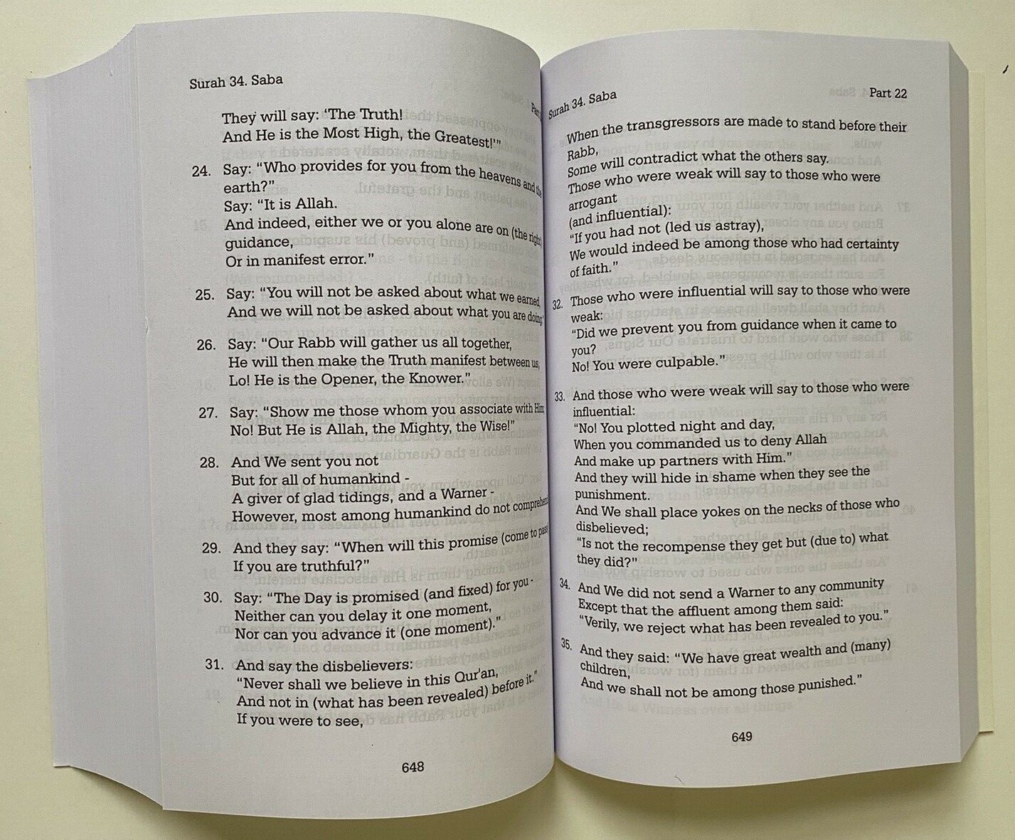 The Holy Qur’an: KORAN An English Translatation ( FREE SHIPPING )