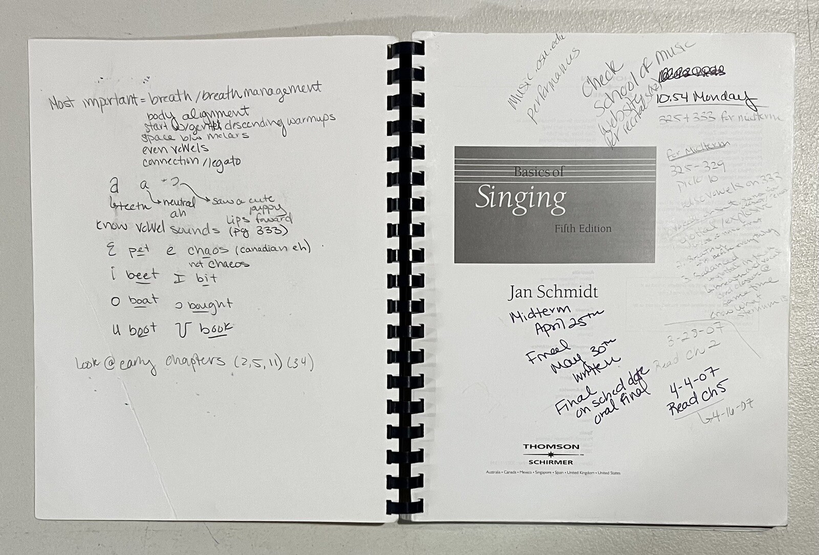 Basics of Singing (5th Edition) Paperback BOOK ONLY Spiral Bound