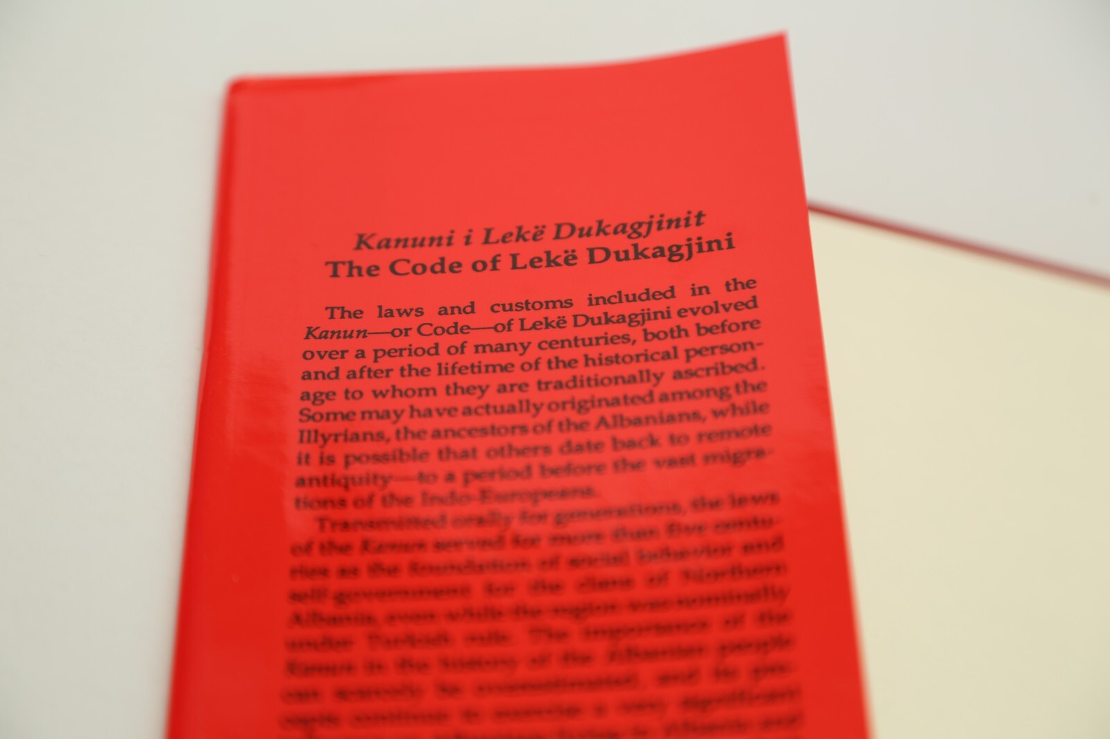 Kanuni i Lekë Dukagjinit, The Code of Lekë Dukagjini. Albanian-English Language.