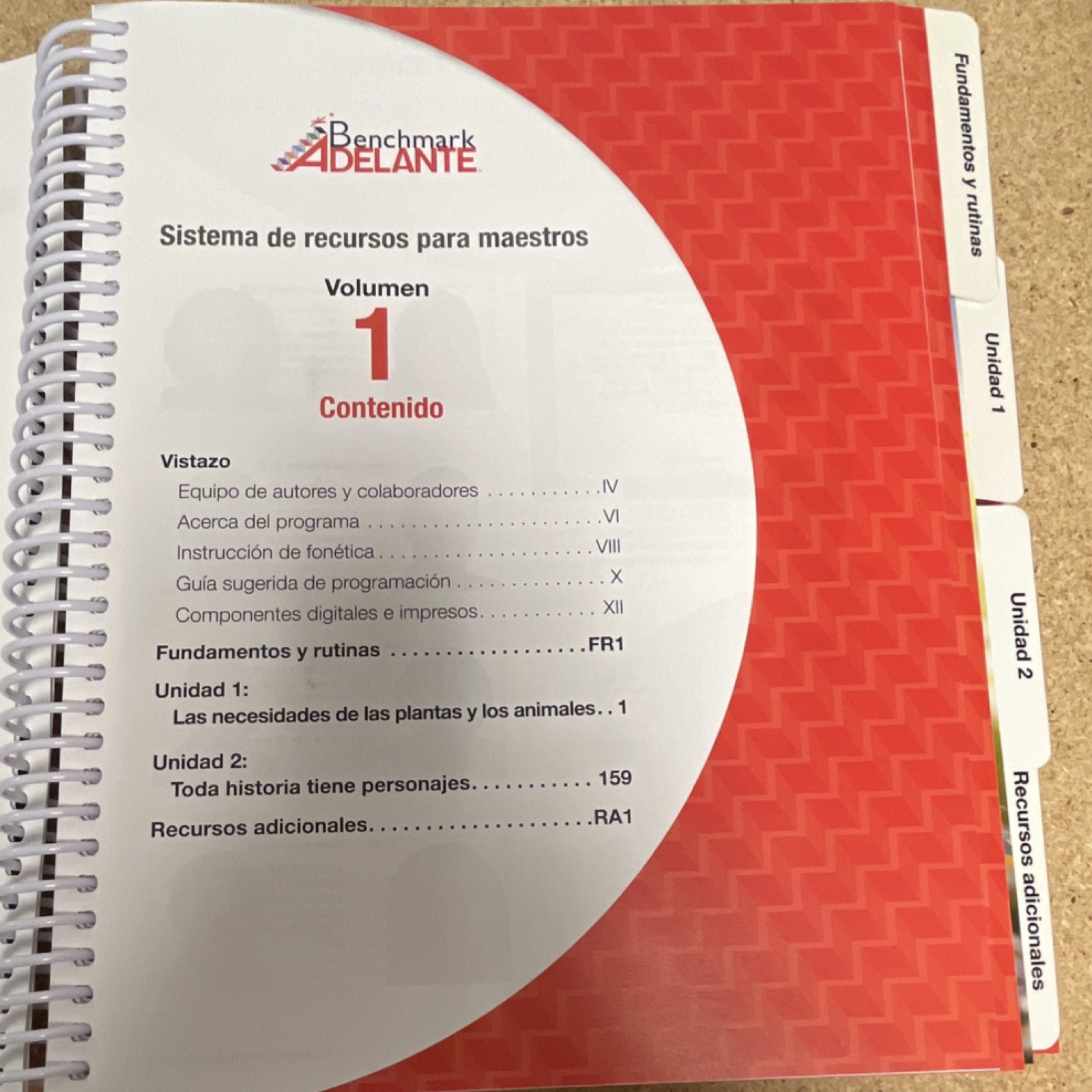 Benchmark Adelante Teacher’s Edition Grade K Spiral Bound Volume 1 (SPANISH)