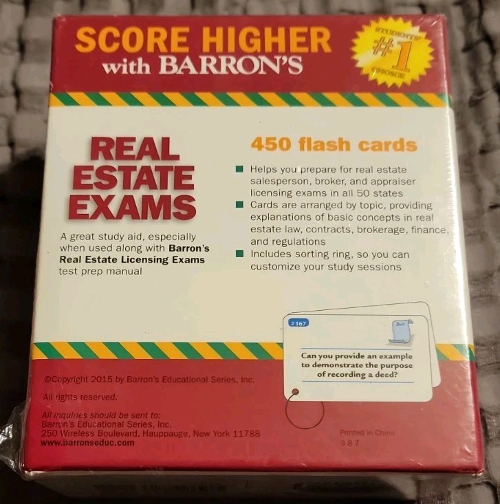 NEW Barron’s Test Prep Ser.: Real Estate Exam Flash Cards by Jack P. Friedman