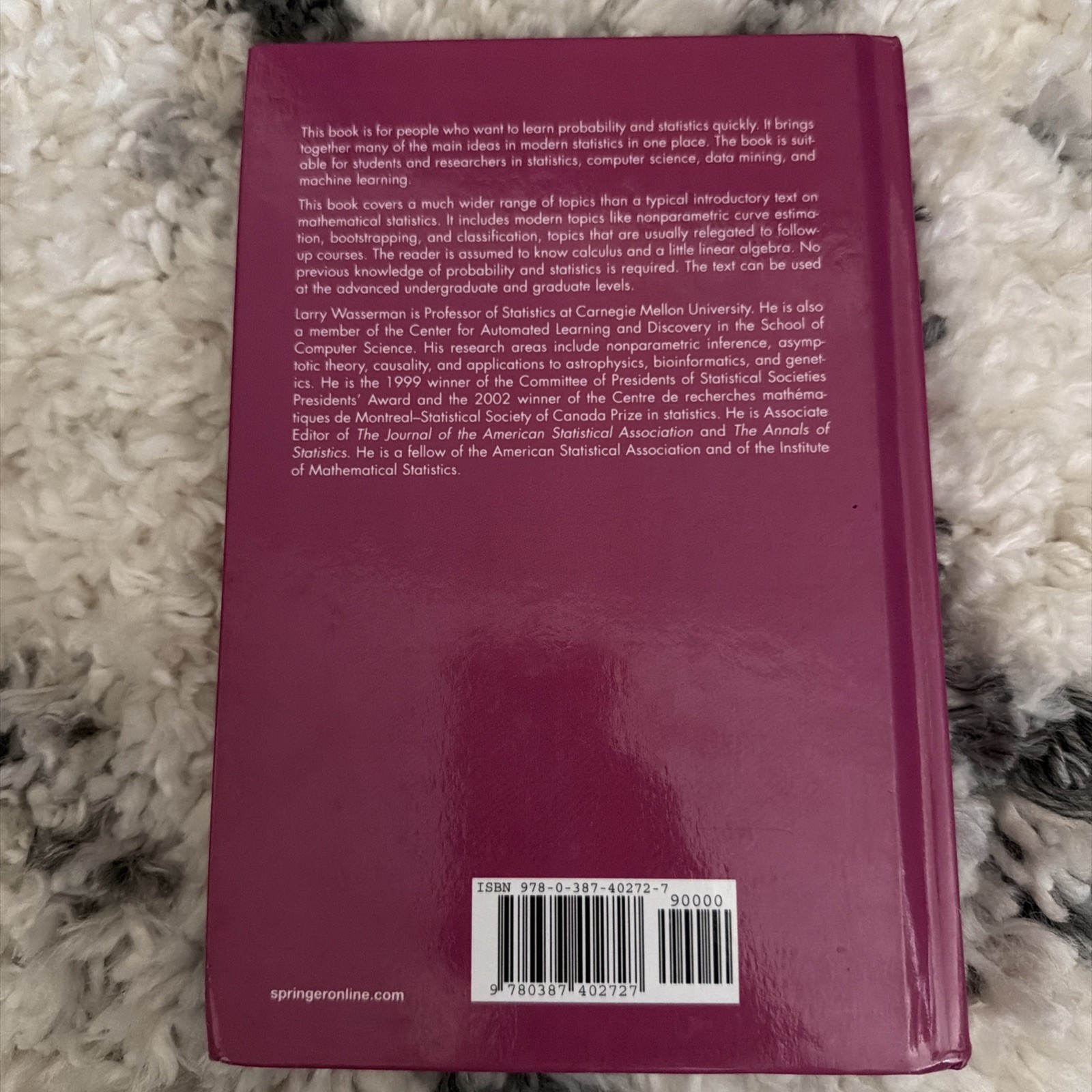 All of Statistics: A Concise Course in Statistical Inference (Springer Texts…