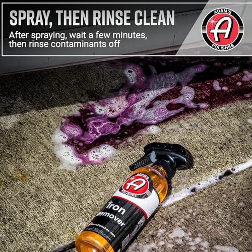 Adam’s Polishes Iron Remover 16oz – Car Paint & Wheel Fallout Rust Cleaner Spray