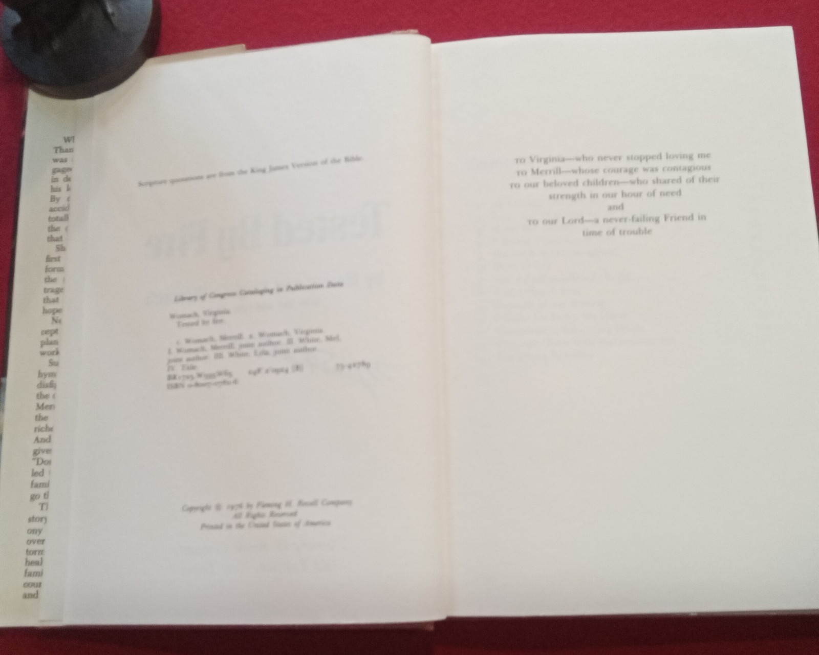 SIGNED Tested By Fire 1976 HCDJ True Story Of Courage & Faith Merrill Womach