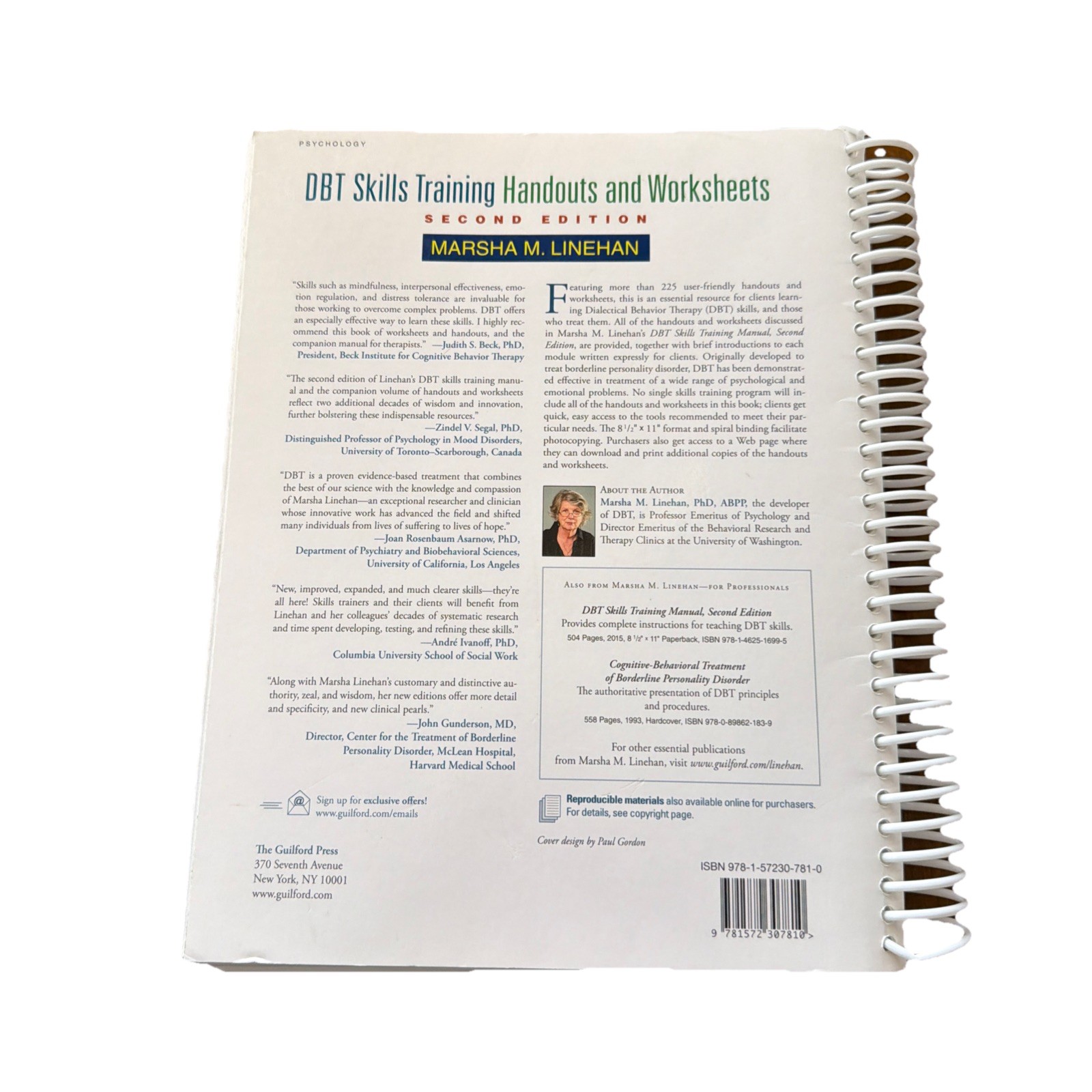 DBT Skills Training Handouts and Worksheets – M. Linehan (2014, Trade Paperback)