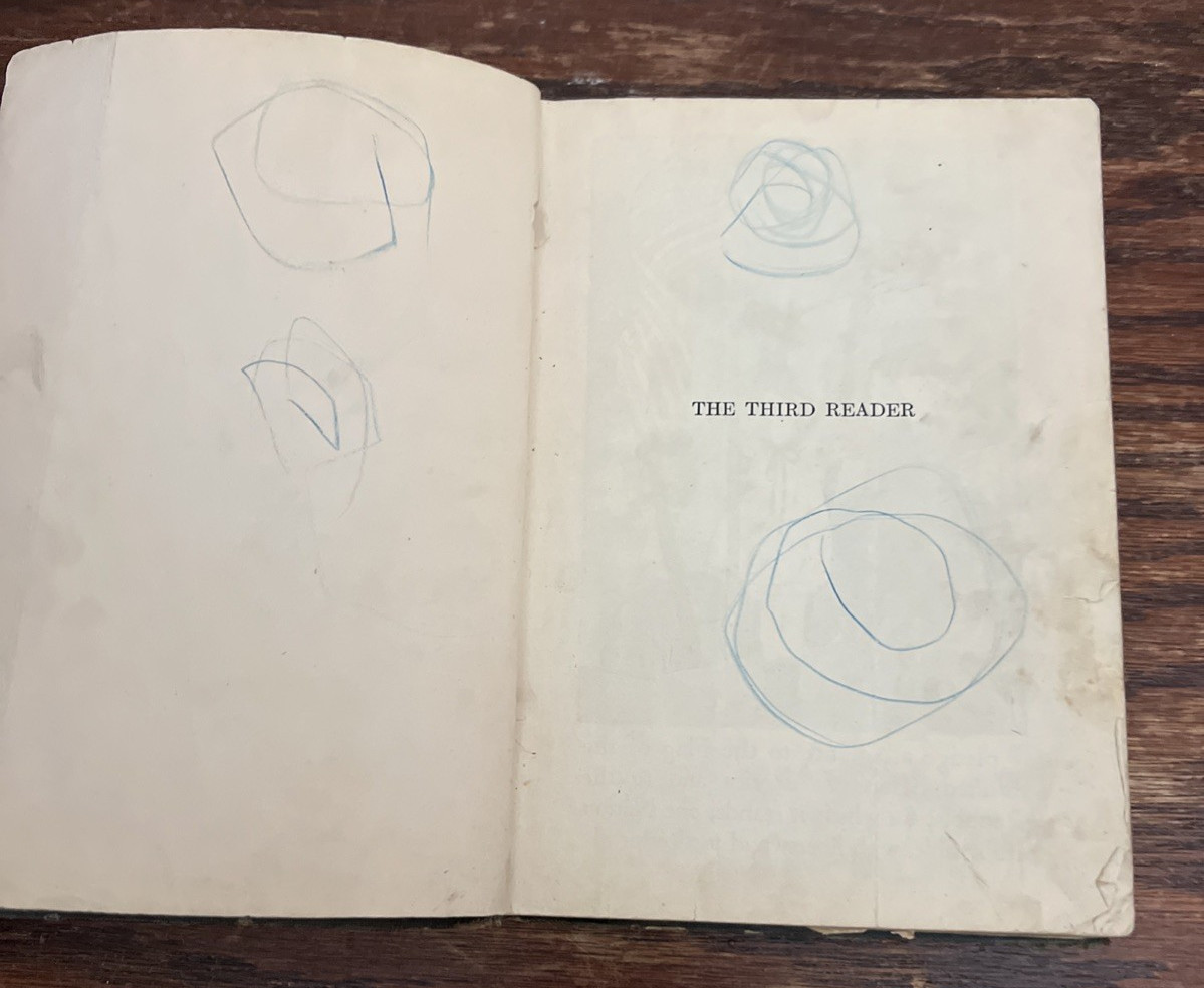 Vintage 1930 Bobbs Merrill Third Reader Baker & Baker Hardcover School Book USA