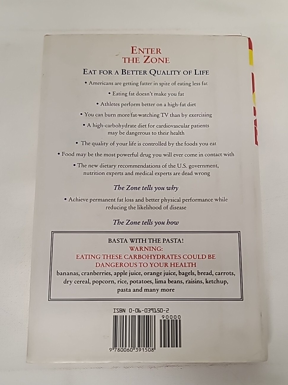 Enter the Zone Diet Hormone Balance Barry Sears Lose Weight Better Quality Life