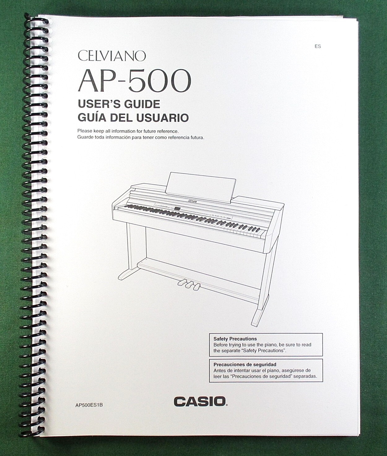 Casio AP-500 Instruction Manual: 57 Pages Coil Bound & Protective Covers!