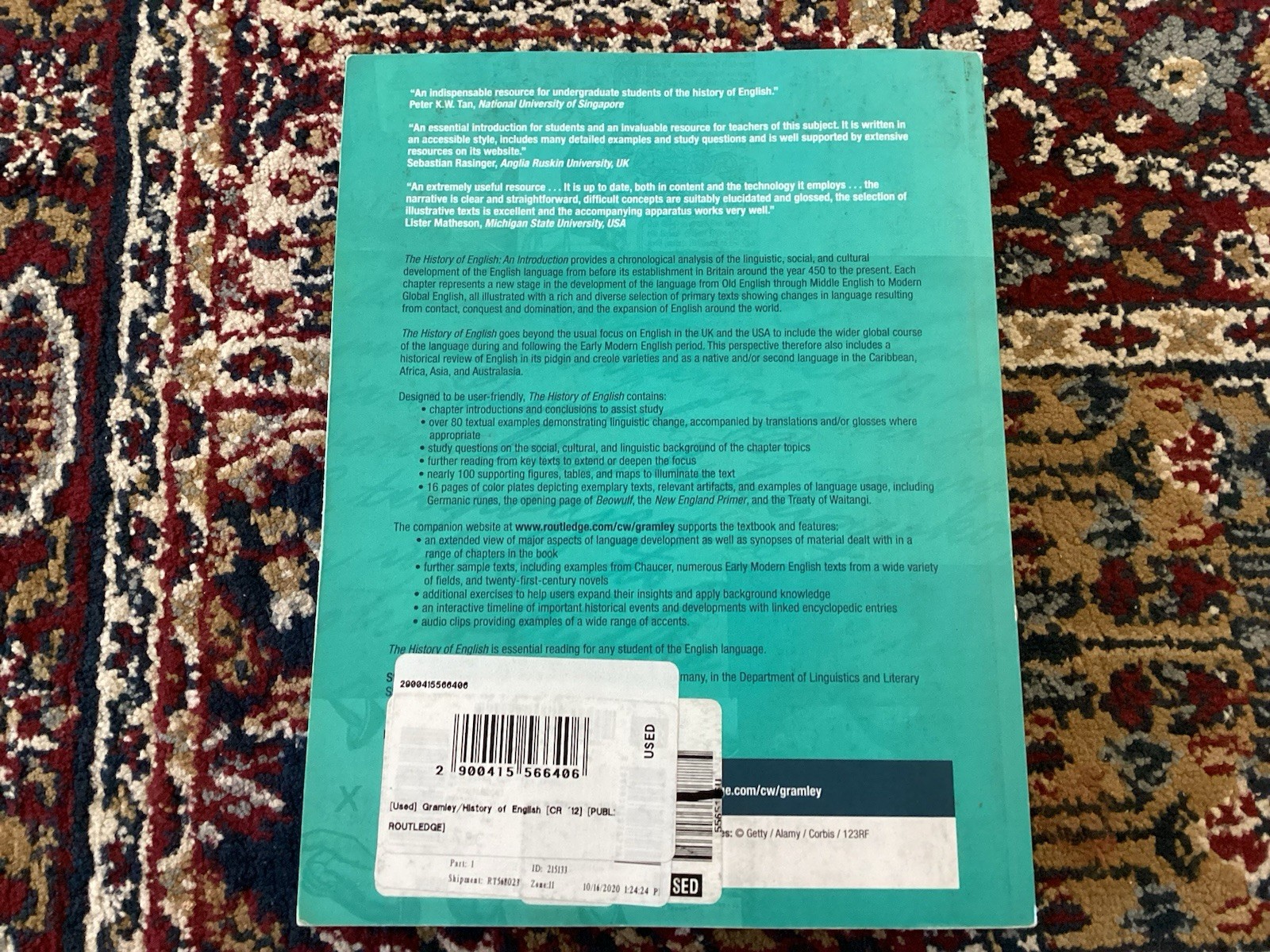 The History of English: An Introduction by Gramley, Stephan