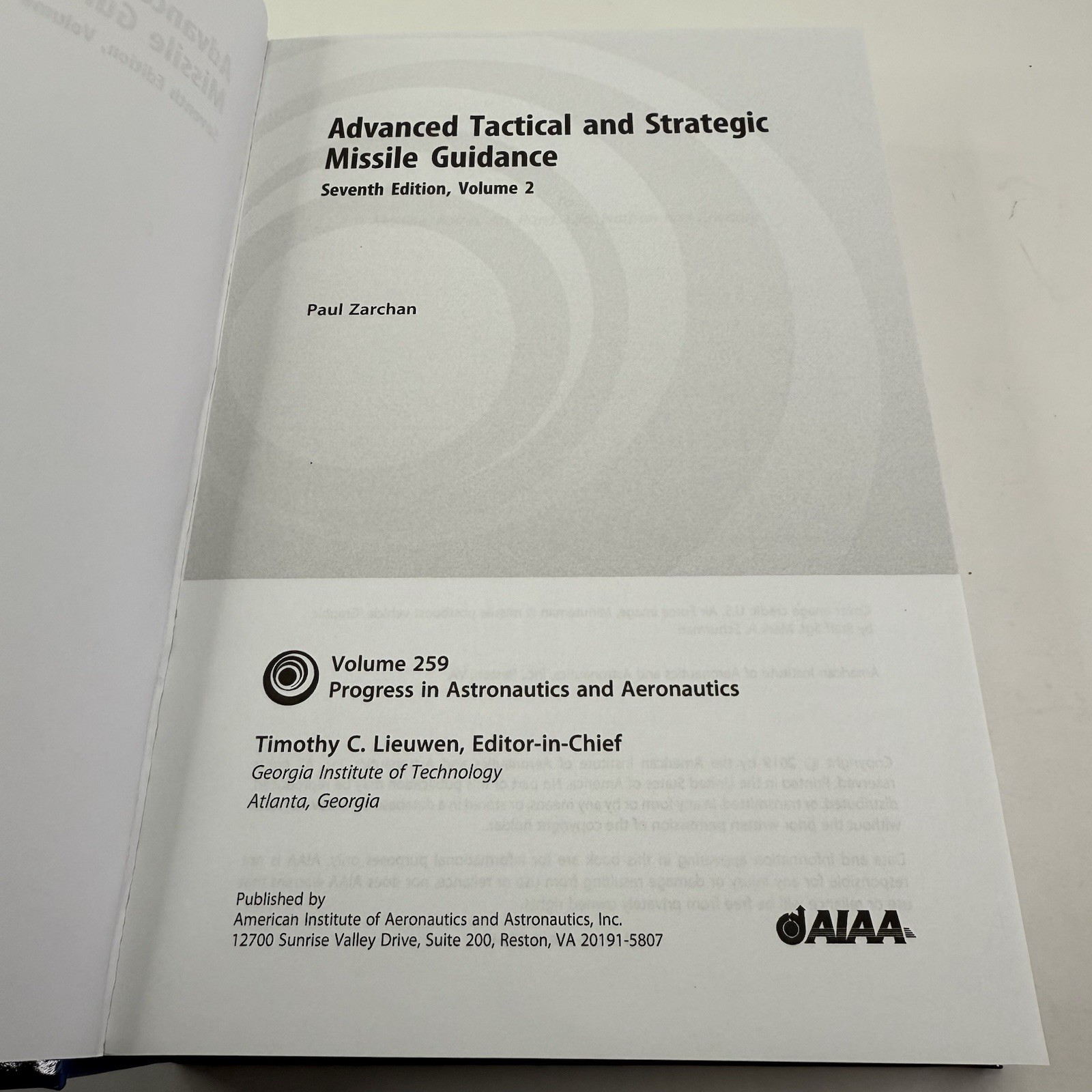 Advanced Tactical and Strategic Missile Guidance: Seventh Edition, Volume 2