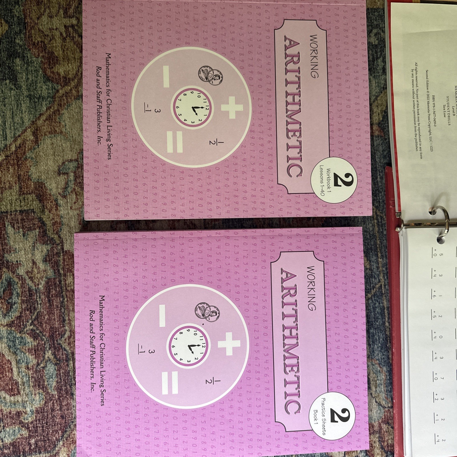 Memoria Press Arithmetic Teacher’s Manuals, Workbooks, Practice Sheets K-1st