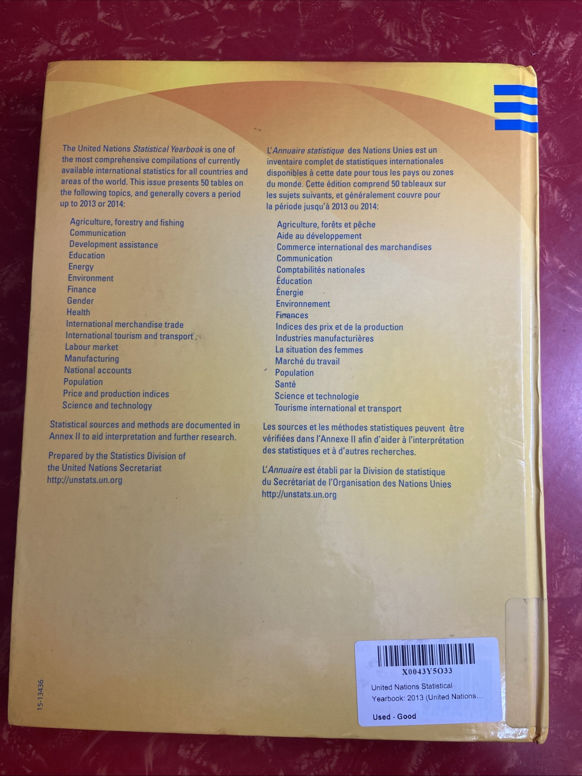 United Nations Statistical Yearbook 58th Issue 2013 Hardcover