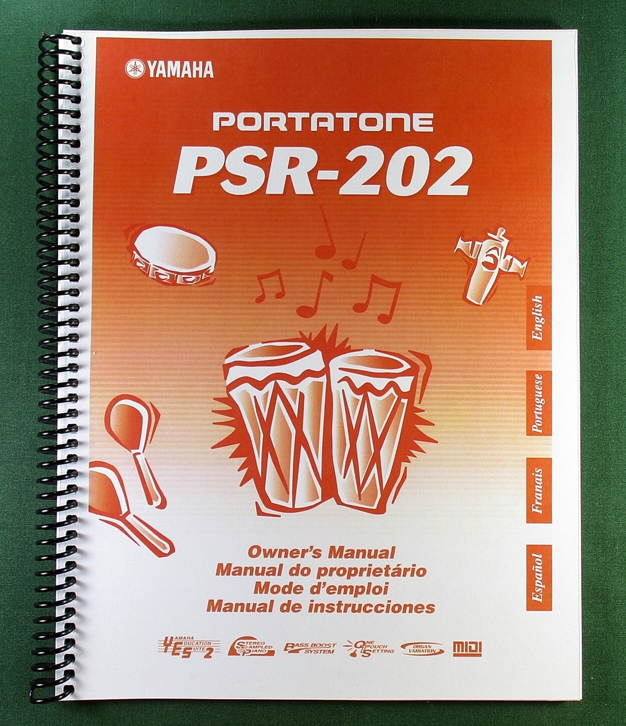 Yamaha PSR-202 Instruction Manual: 68 Pages & Protective Covers!