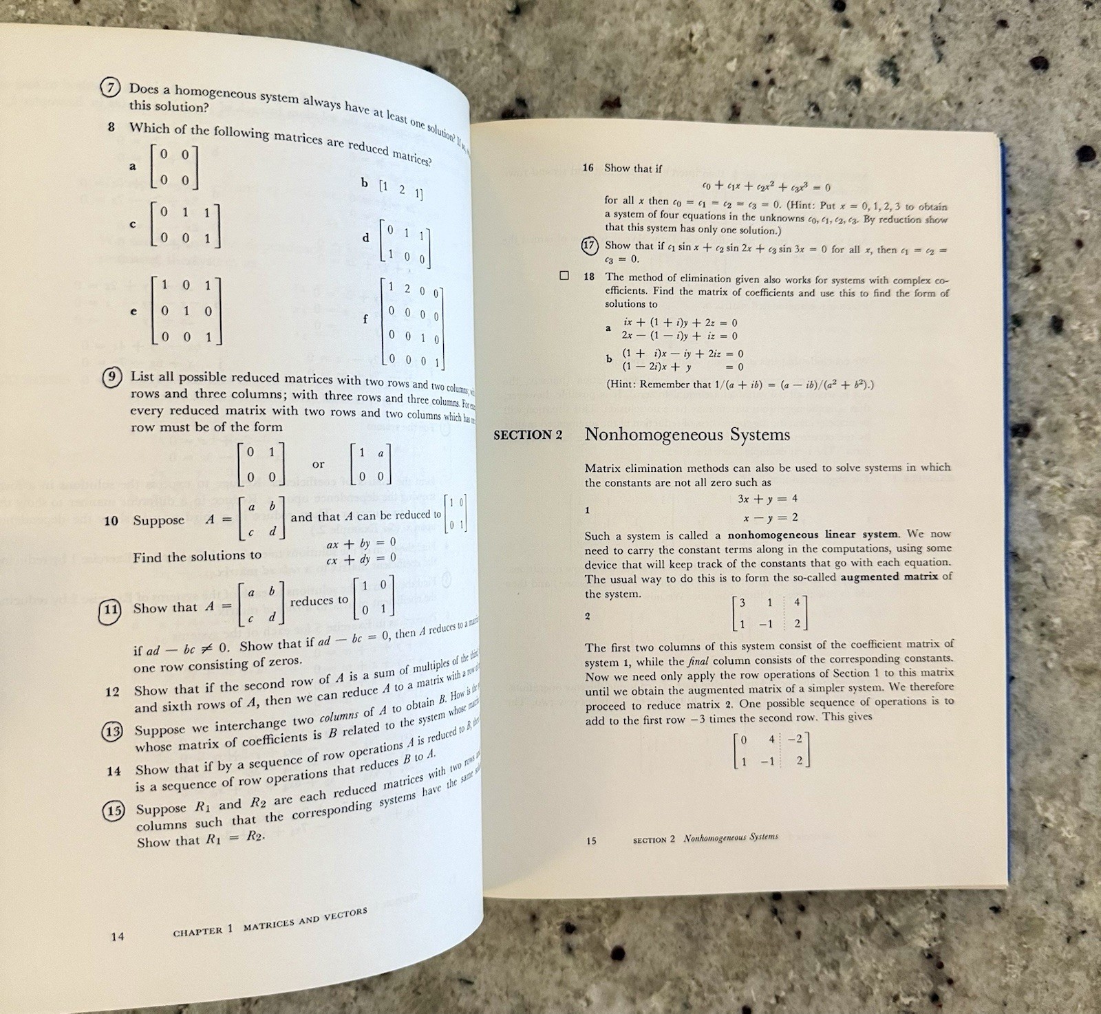 VTG 1968 Elementary Linear Algebra by Shields (Stanford) HC 1st Ed 2nd Print