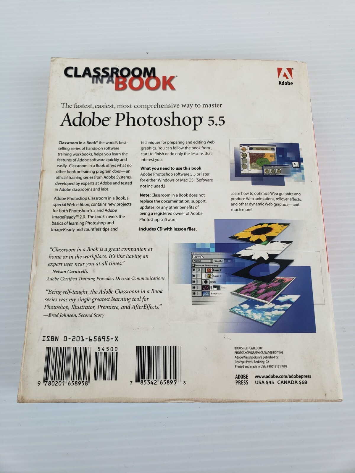Adobe Photoshop 5.5 Classroom in a Book Web Edition W/CD with lesson files