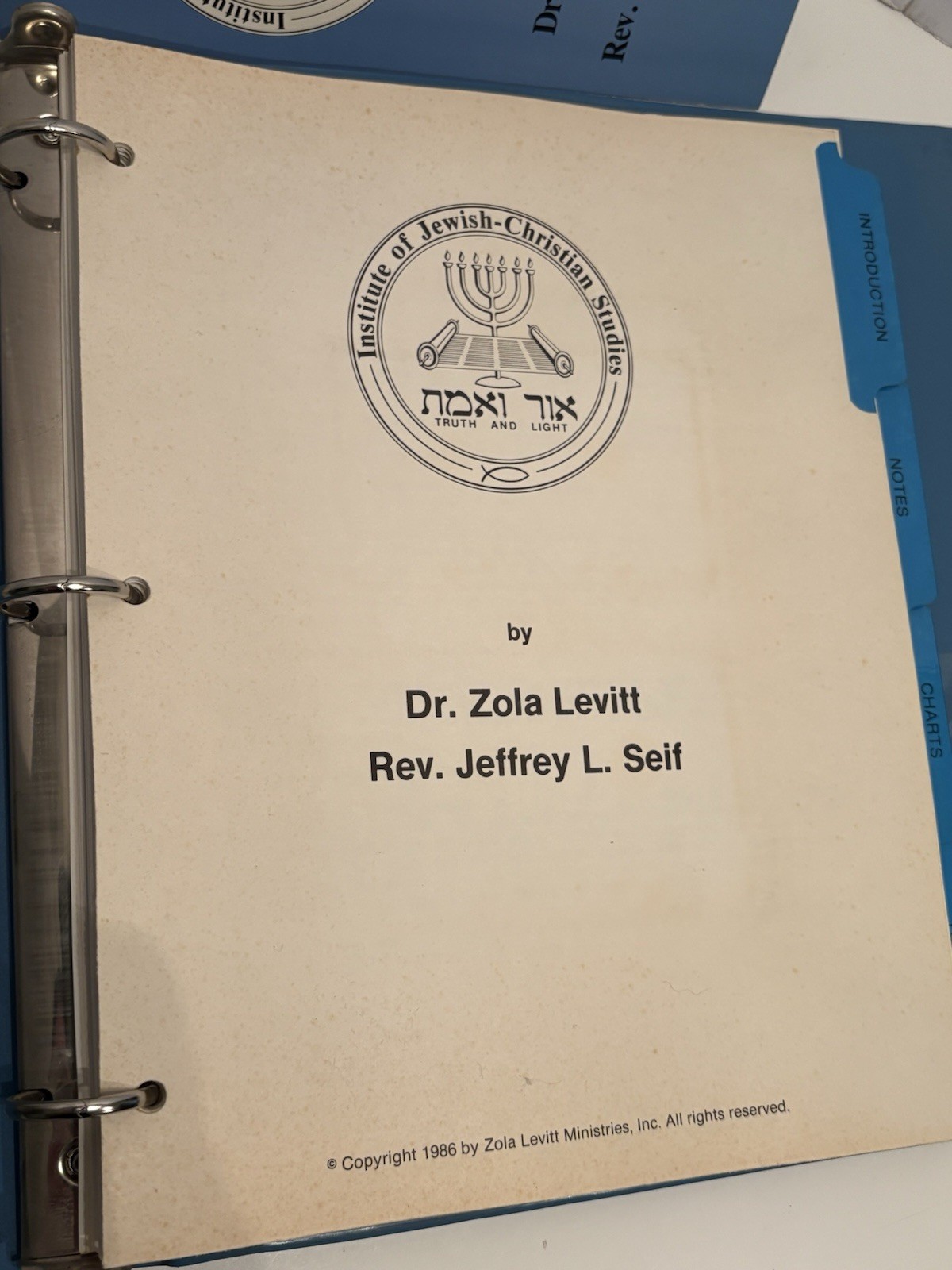 Vintage 86 Institute of Jewish-Christian Studies Cassettes W Binder Zola Levitt