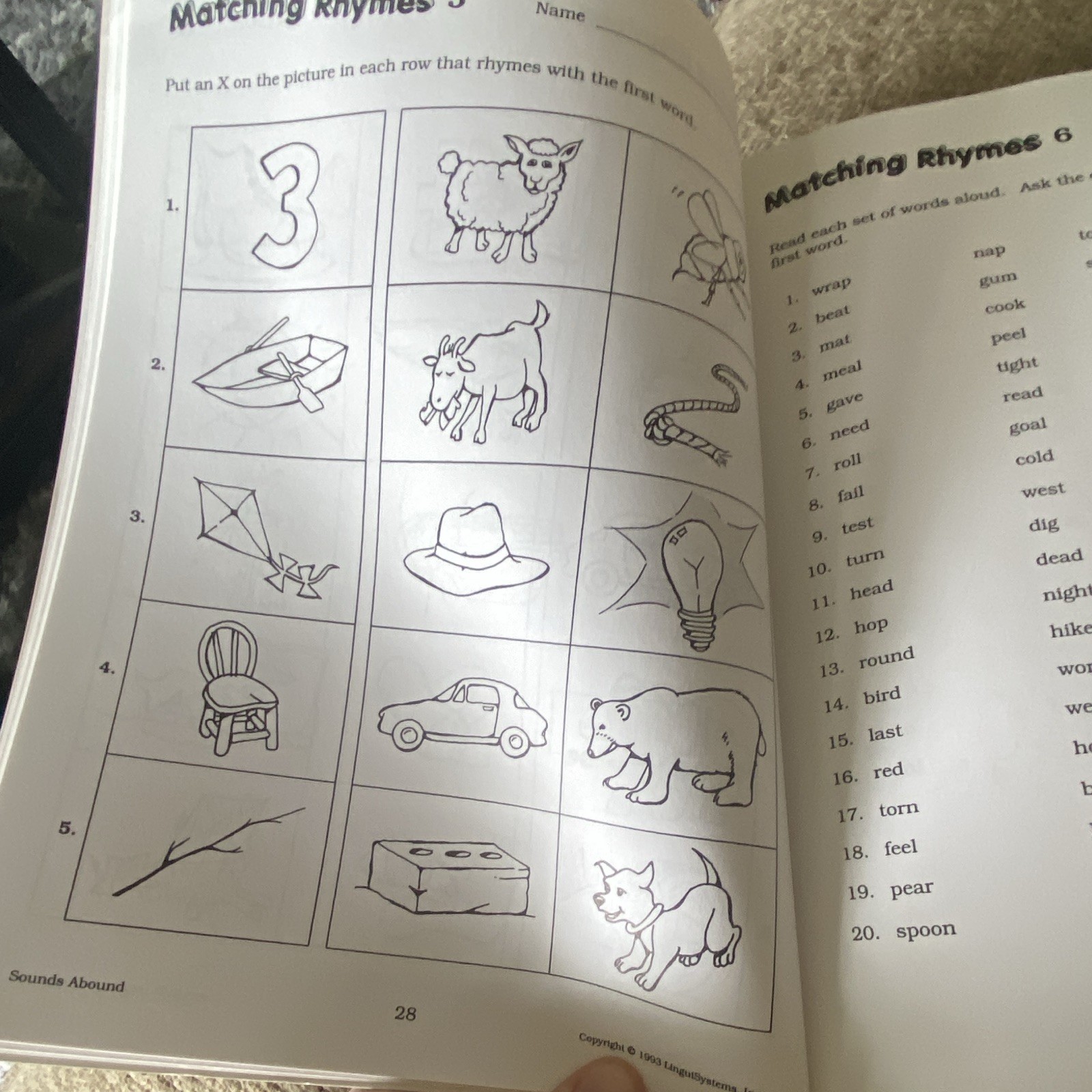 LinguiSystems Sounds Abound Listening Rhyming Reading PB 1993 Catts Williamson