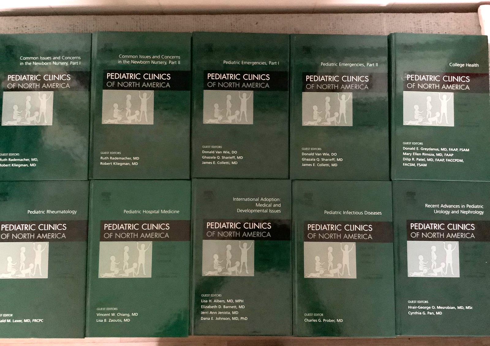 Pediatric Clinics of North America (10) Volumes Mixed Topics, Titles 2004 – 2006