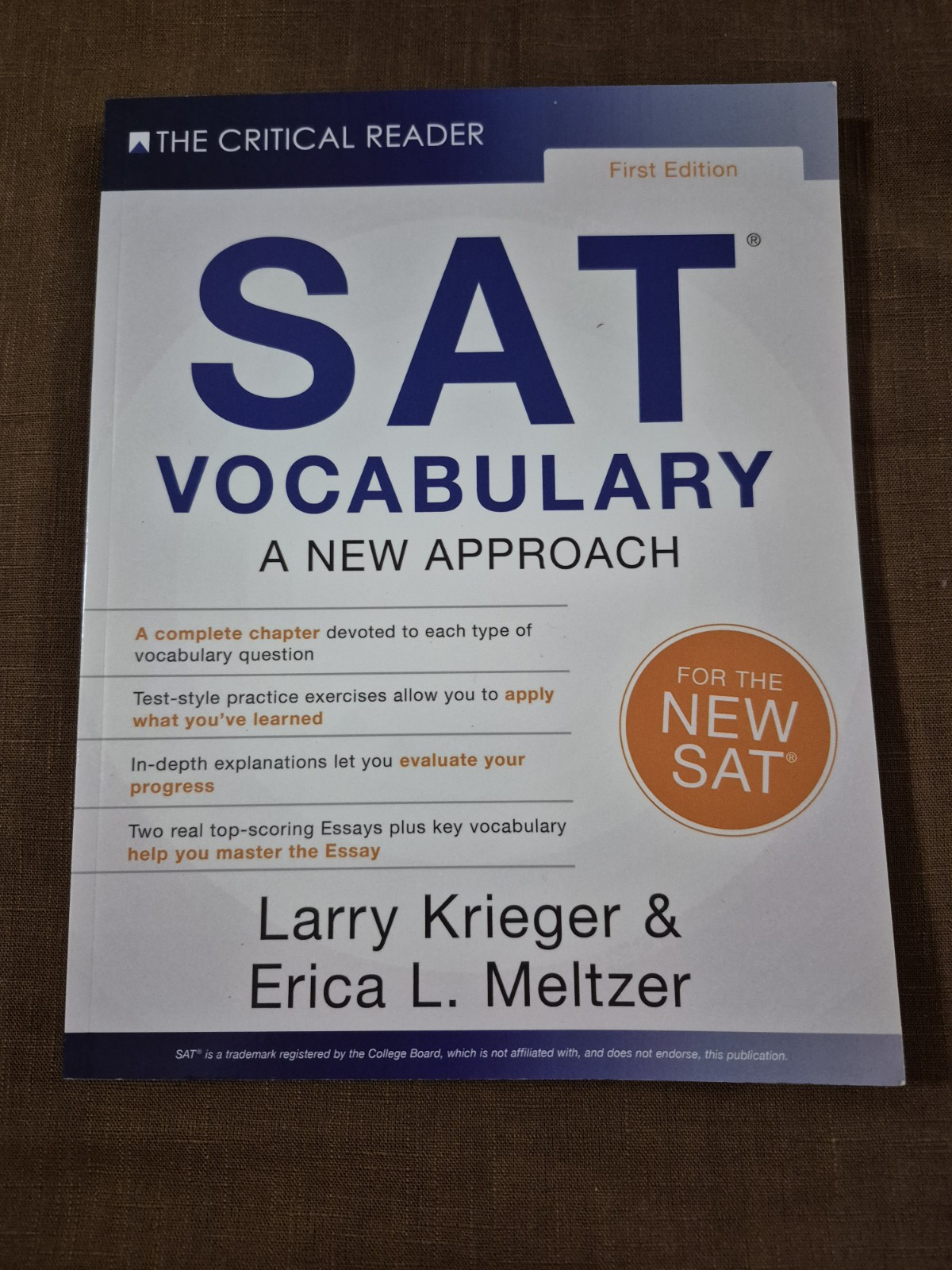 SAT Vocabulary: A New Approach by Erica L. Meltzer(2017, Trade Paperback)(S1445)