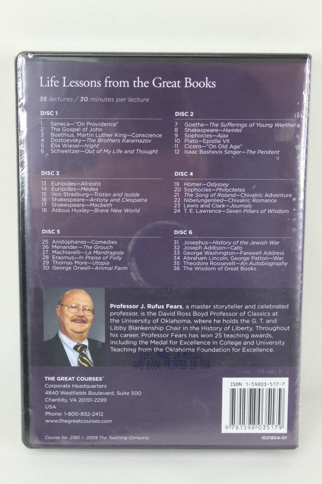 Great Courses Life Lessons from the Great Books DVD & Guidebook Set ** New