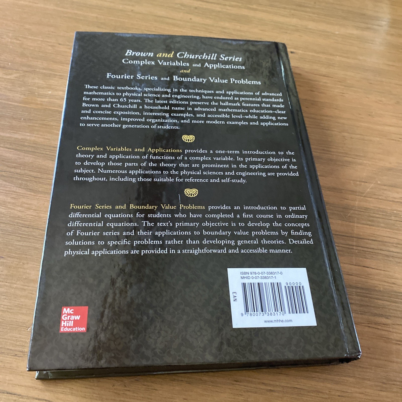 Complex Variables and Applications (Brown and Churchill) 9th