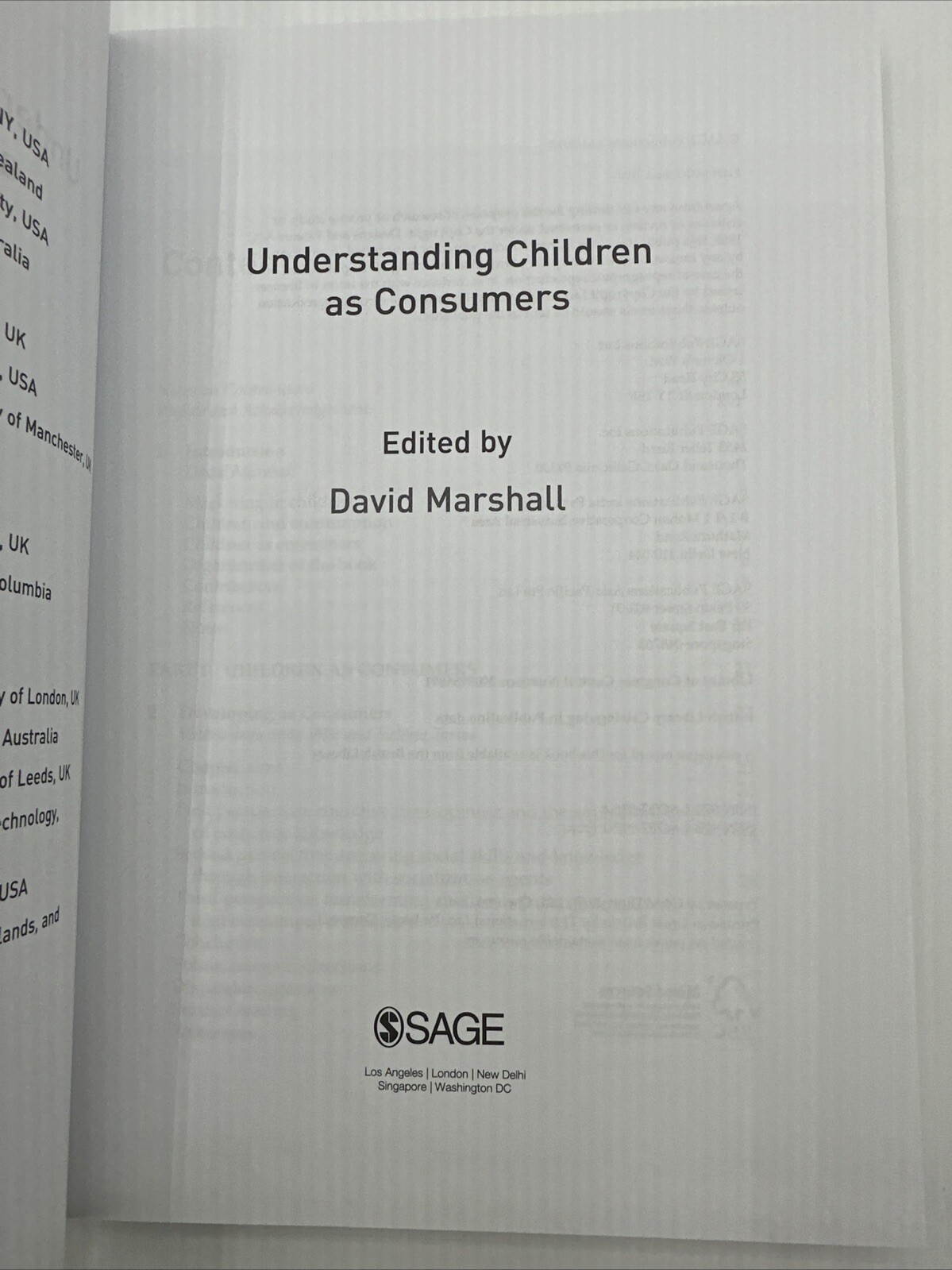 Understanding Children As Consumers Hardcover 2010 Rare 262 Pages Advertising
