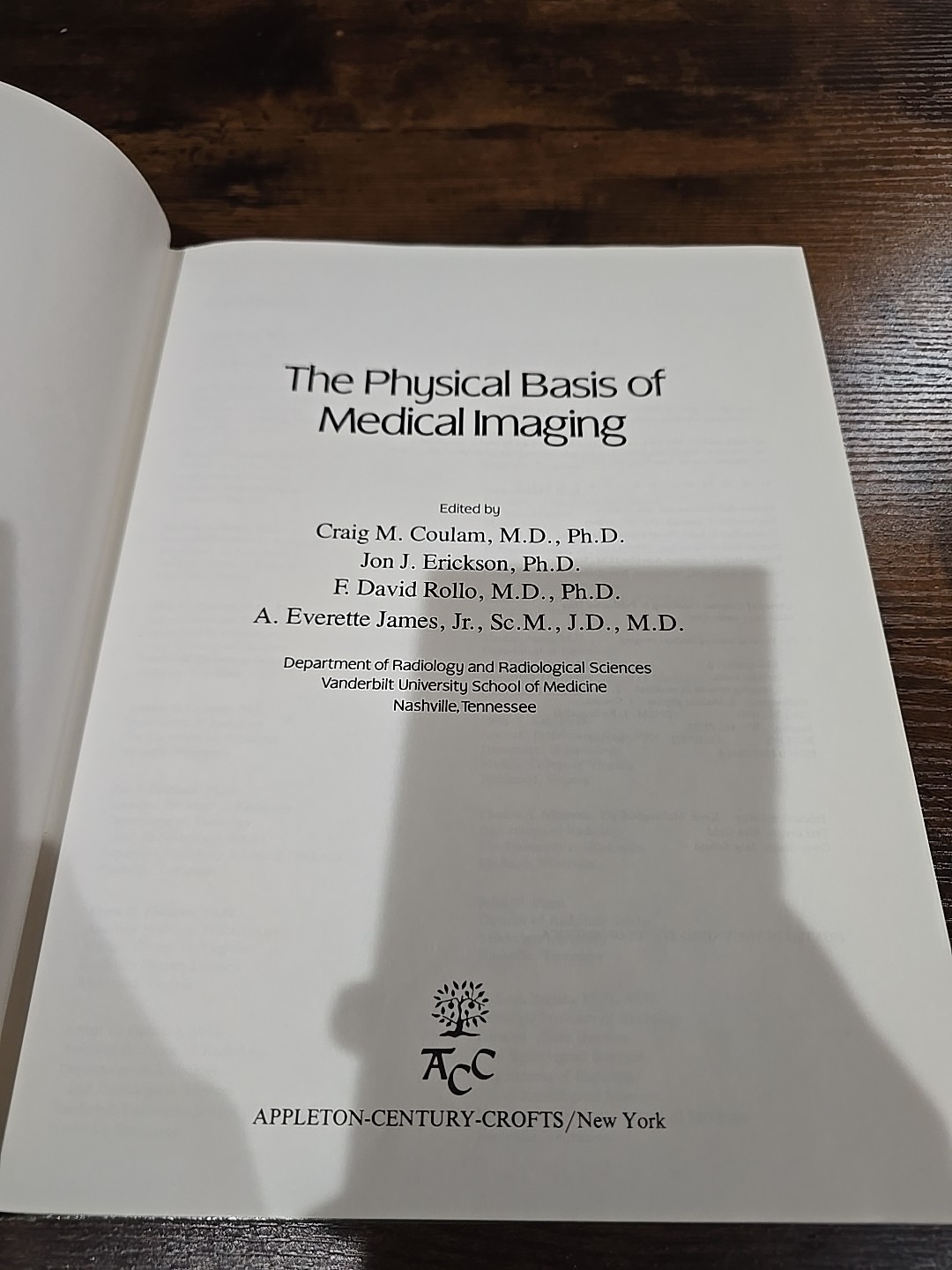 The Physical Basis of Medical Imaging – Coulam, Erickson, Rollo, and James…
