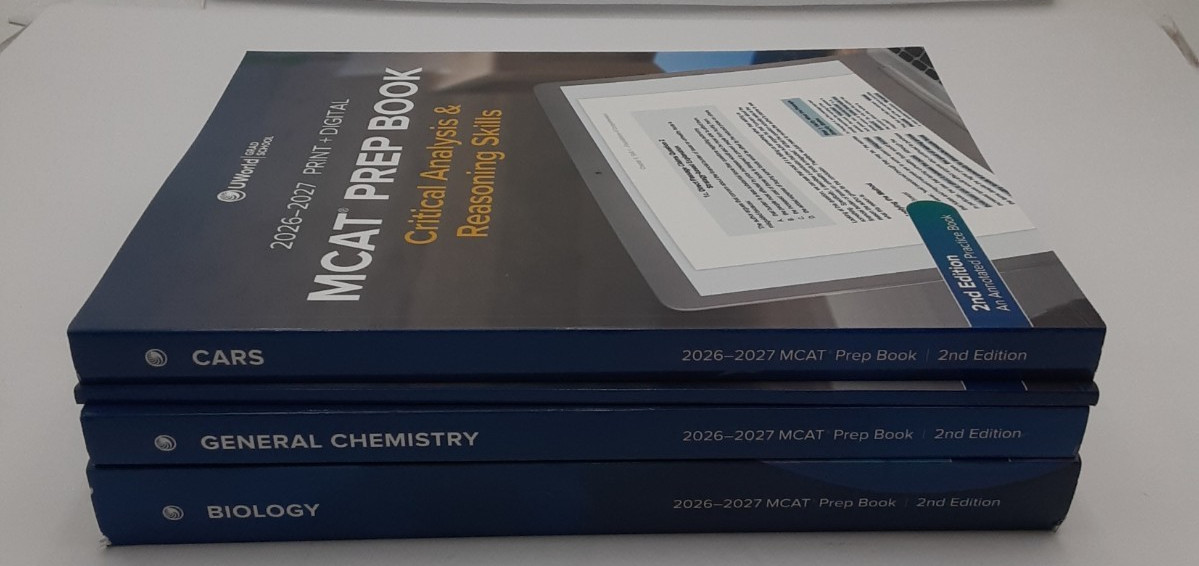2026-2027 MCAT Prep Books 2nd Ed Lot of 4 – CARS (2), Chemistry, Biology Unused