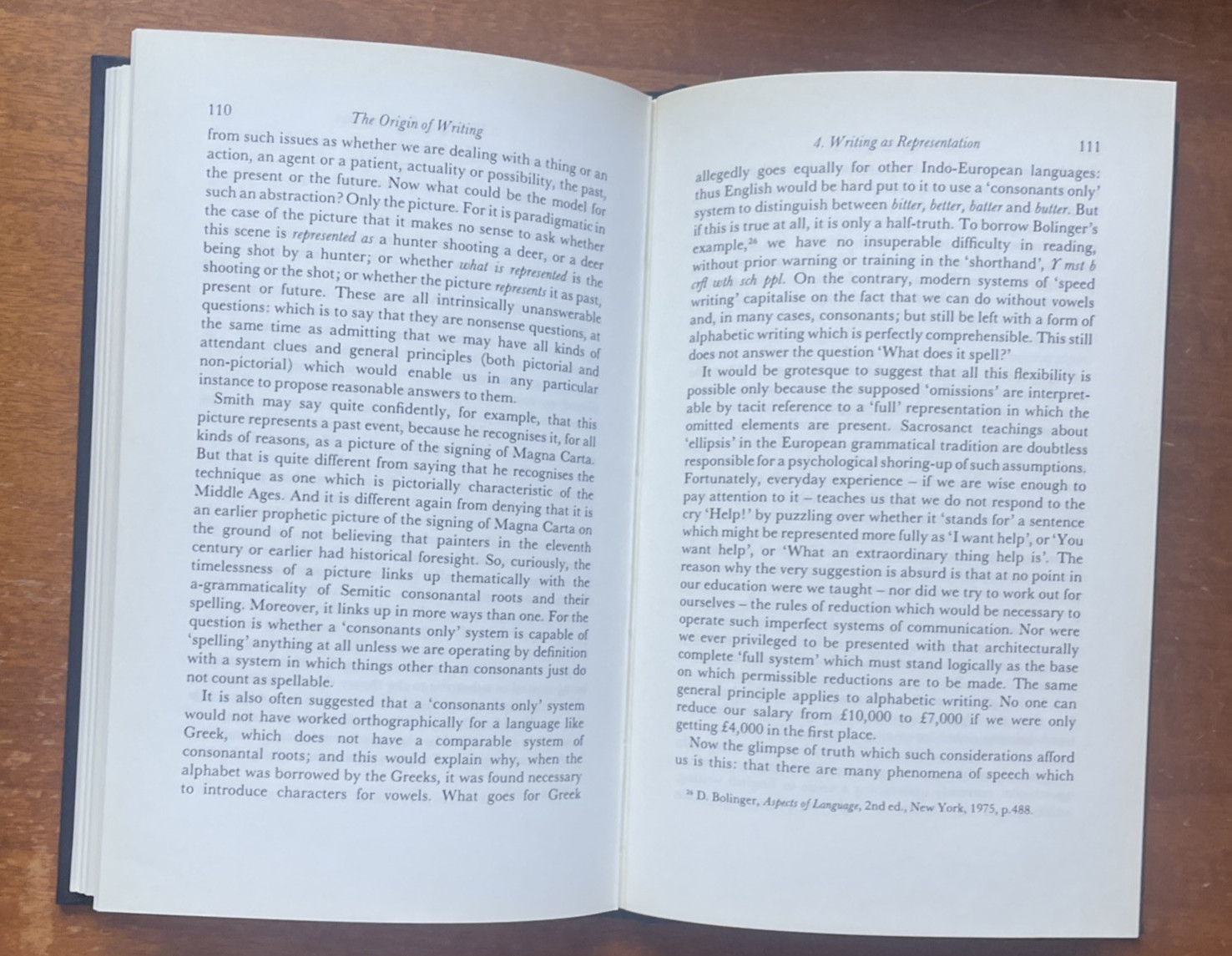 The Origin of Writing by Roy Harris, First Edition, Like New Hardback