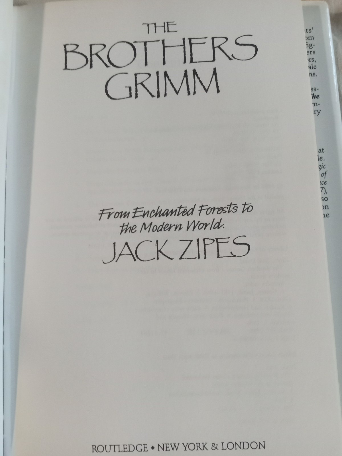 Brothers Grimm Hardcover Jack Zipes 1988 First Print NM