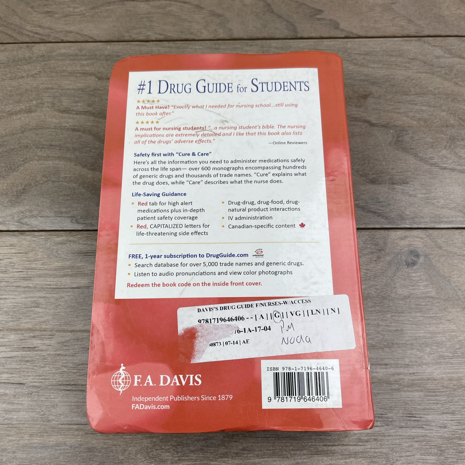 Davis’s Drug Guide for Nurses – Paperback, by Vallerand PhD RN