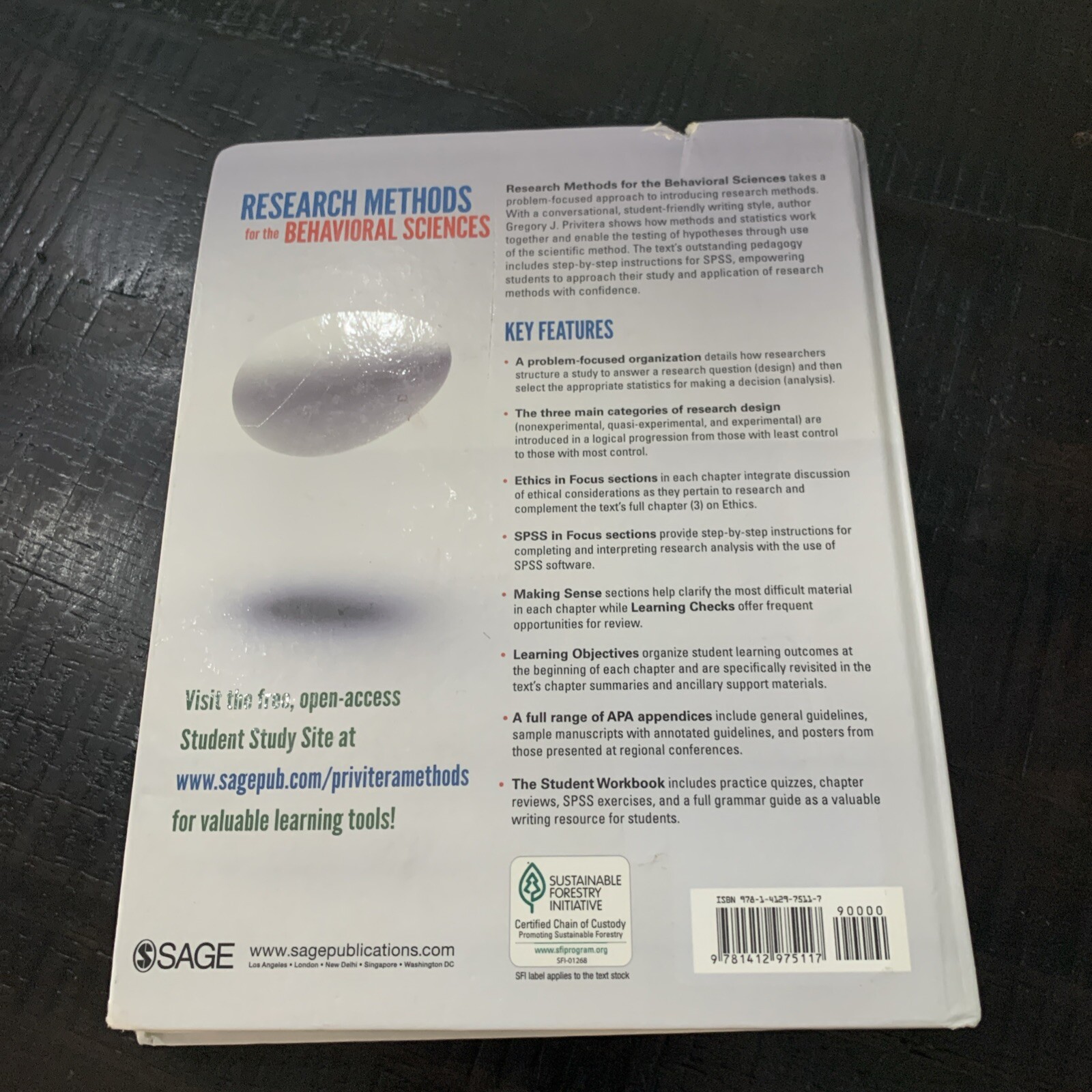 Research Methods for the Behavioral Sciences by Gregory J. Privitera (2013,…