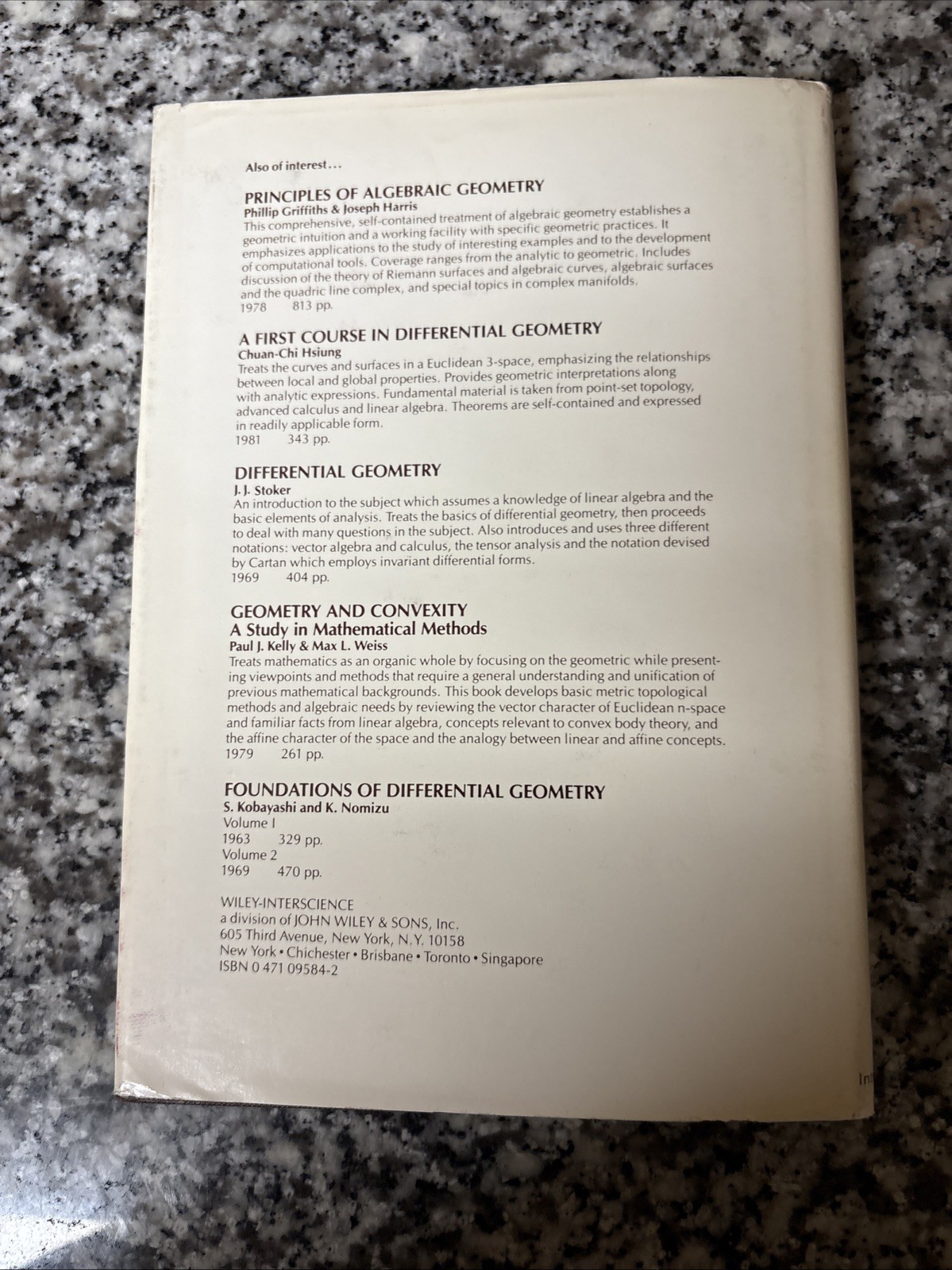Convex Sets and Their Applications Hardcover Steven R. Lay