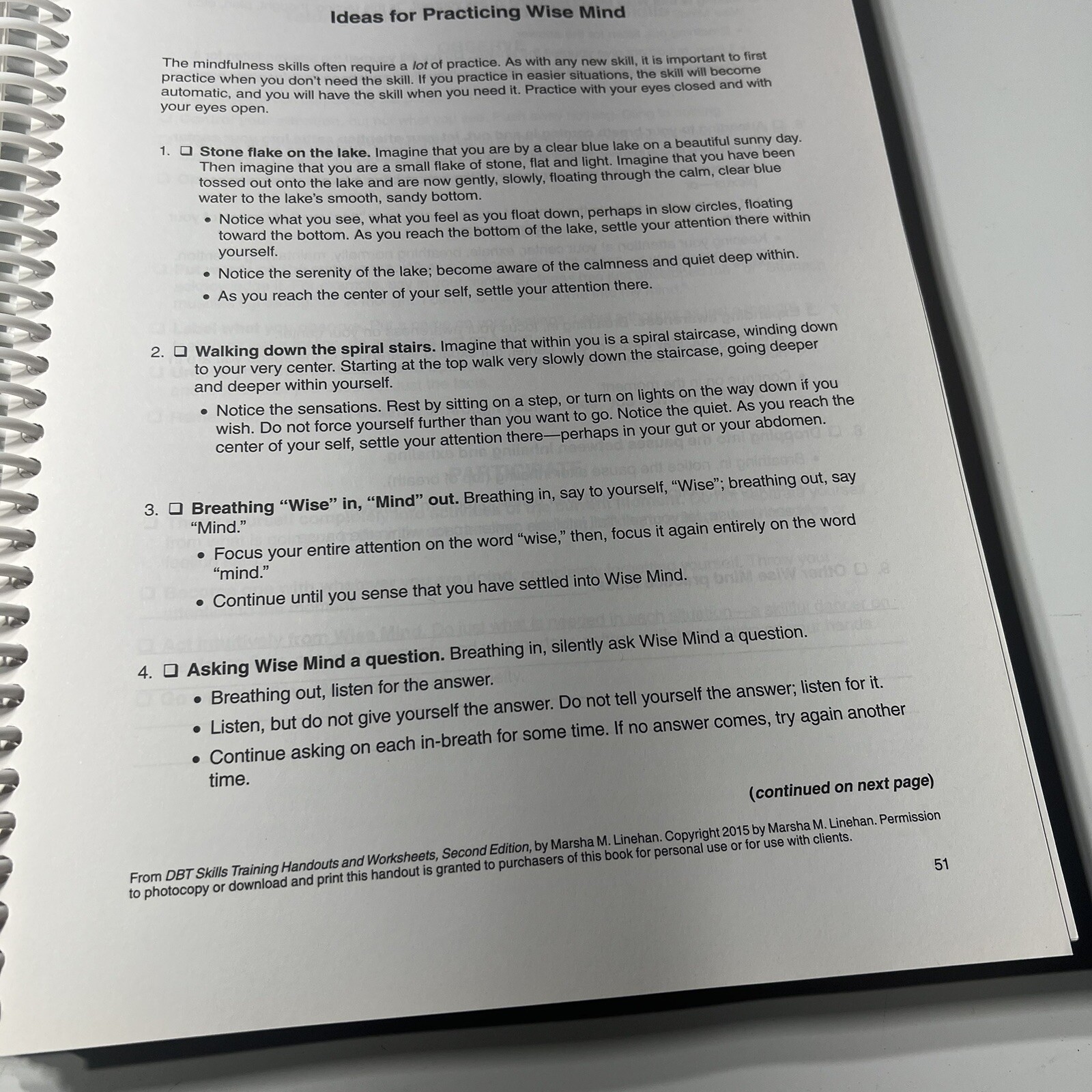 DBT Skills Training Handouts and – Paperback, by Linehan Marsha M. – Good