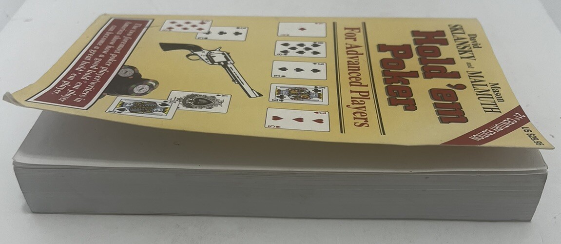 Hold’em Poker For Advanced Players By David Sklansky & Malmuth Good Condition