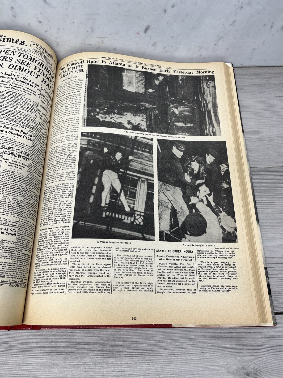 The New York Times – Page One The Major Events 1920-1975 – Disasters – Lot Of 3.