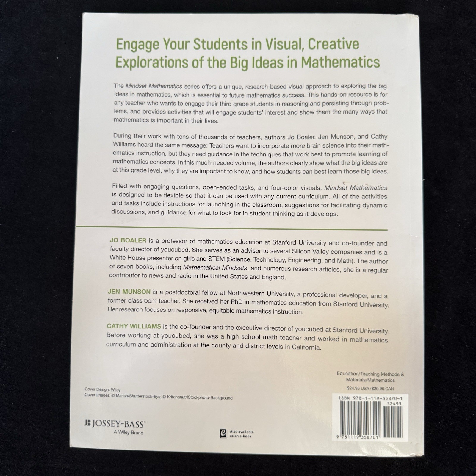 Mindset Mathematics Grade 3: Visualizing – Paperback, by Jo Boaler – Very Good