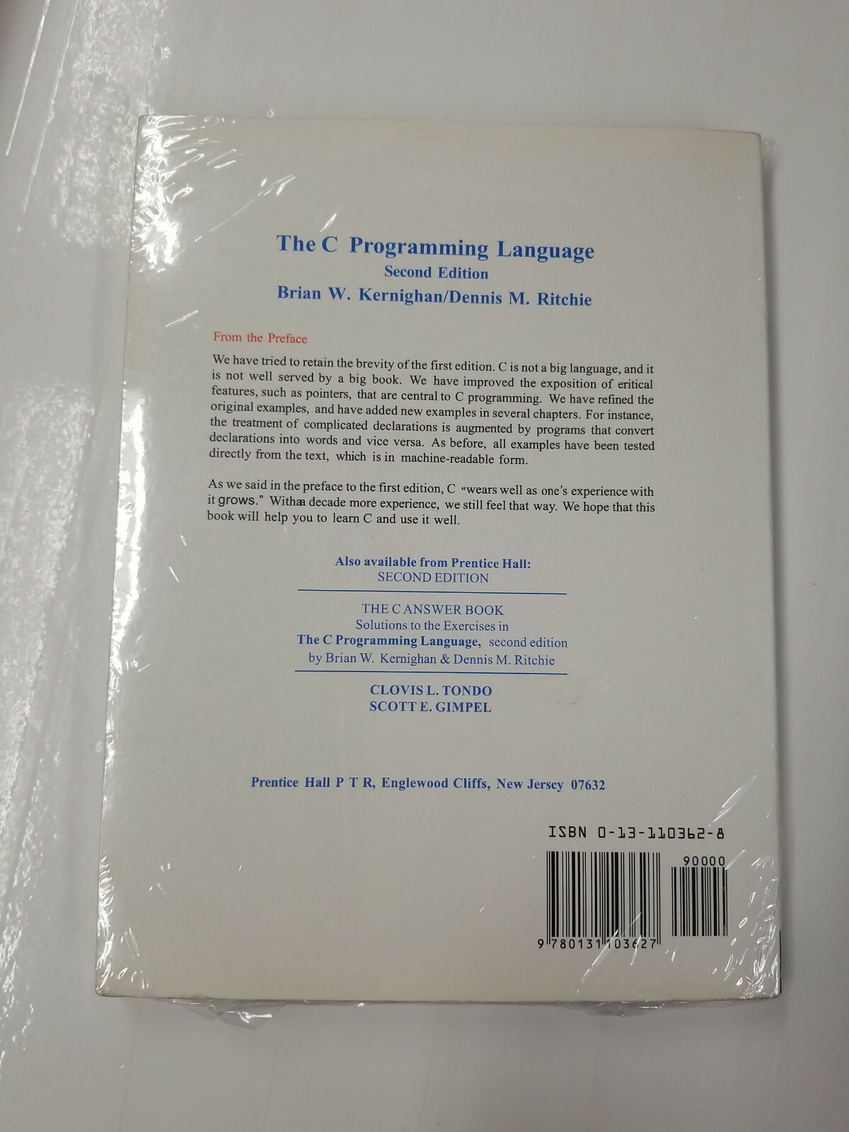 C Programming Language by Dennis M. Ritchie and Brian W. Kernighan (1988, Trade…