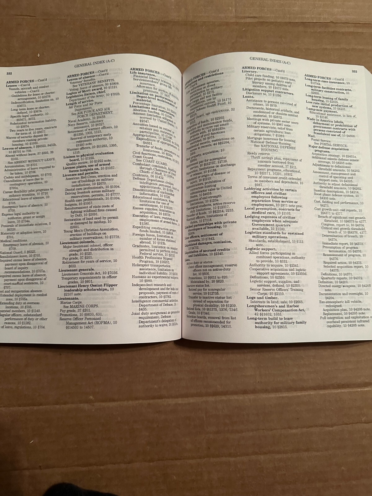 United States Code Service Lawyers Edition A-C General Index