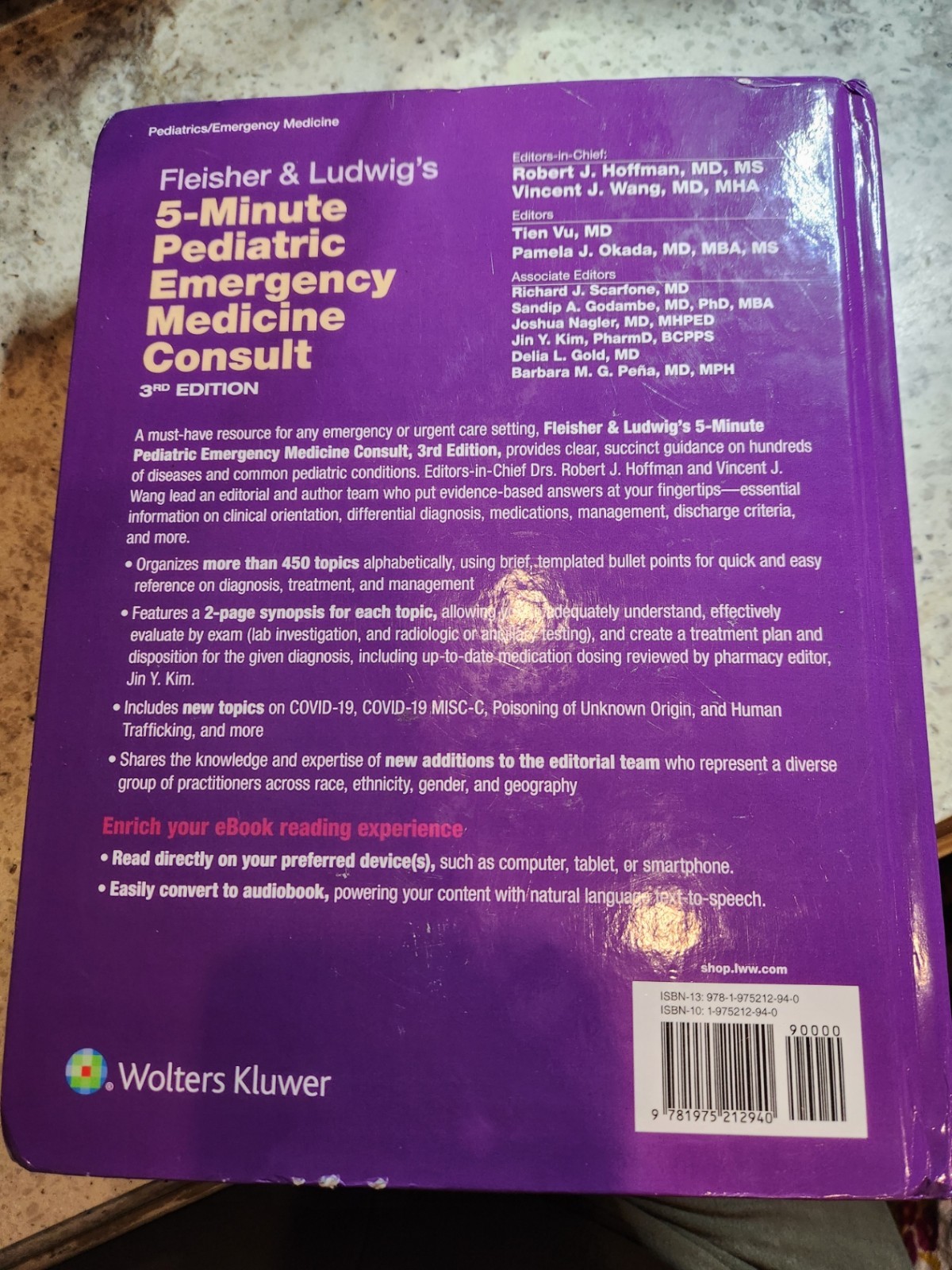 Fleisher & Ludwig’s 5-Minute Pediatric Emergency Medicine, Hoffman, textbook HC