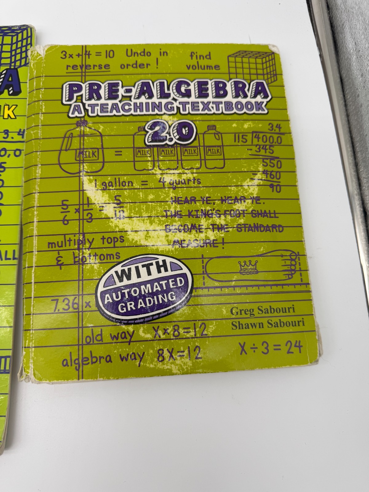 Pre-Algerba A Teaching Textbook by Greg Sabouri with Answer Booklet CD-Rom Set