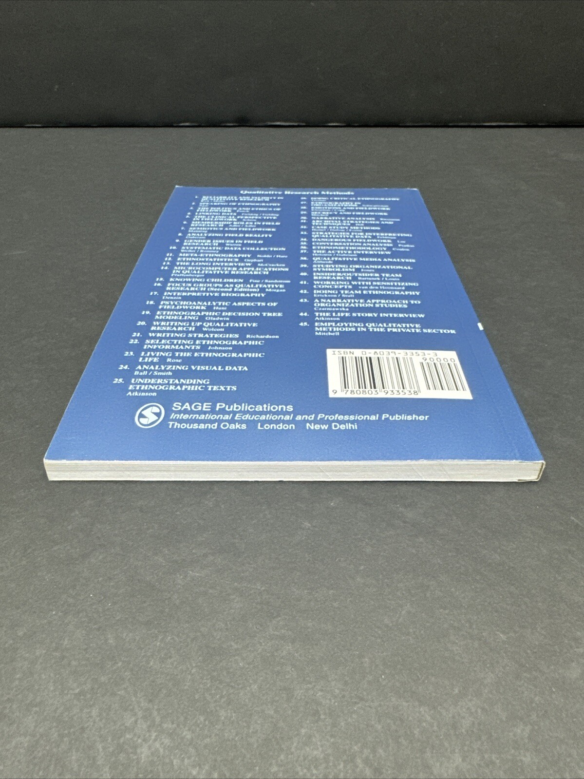 Qualitative Research Methods Long Interview by Grant McCracken (1988 Paperback)