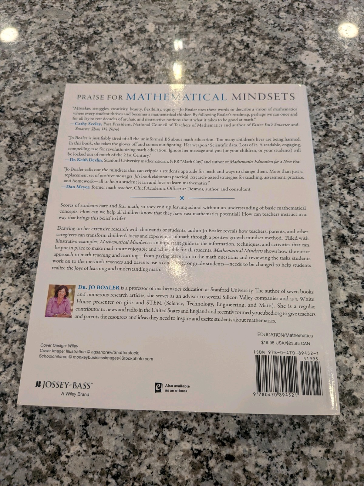 Mathematical Mindsets by Jo Boaler First Edition Paperback Book