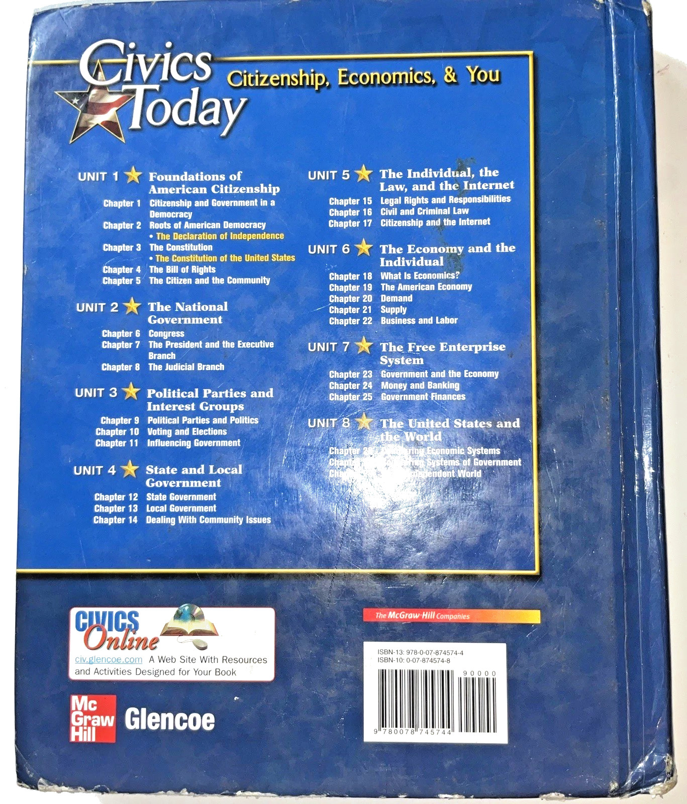 Civics Today Textbook Student Edition Glencoe Citizenship Economics You