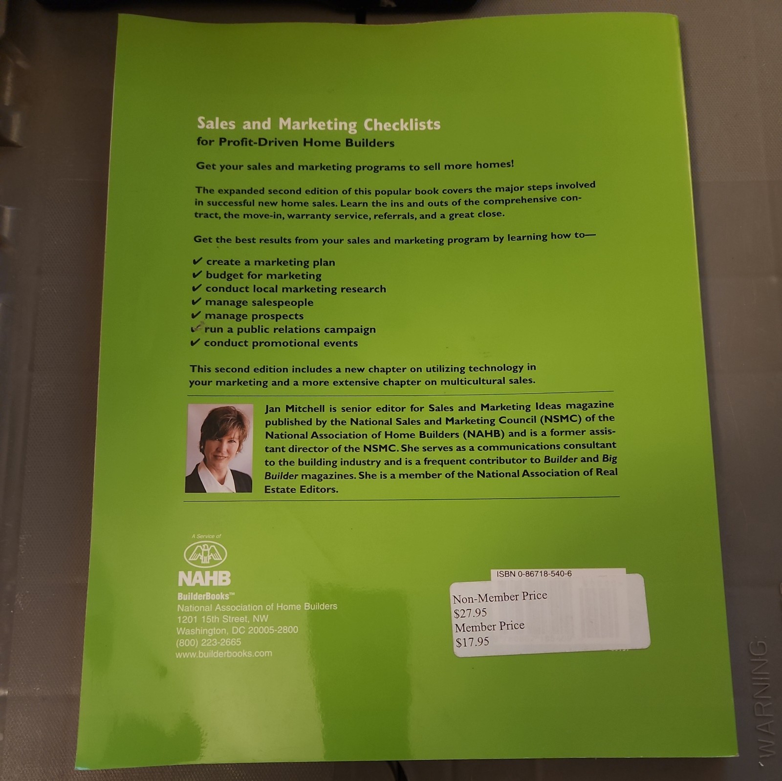 Sales and Marketing Checklists for Profit-Driven Home Builders Jan Mitchell Exce