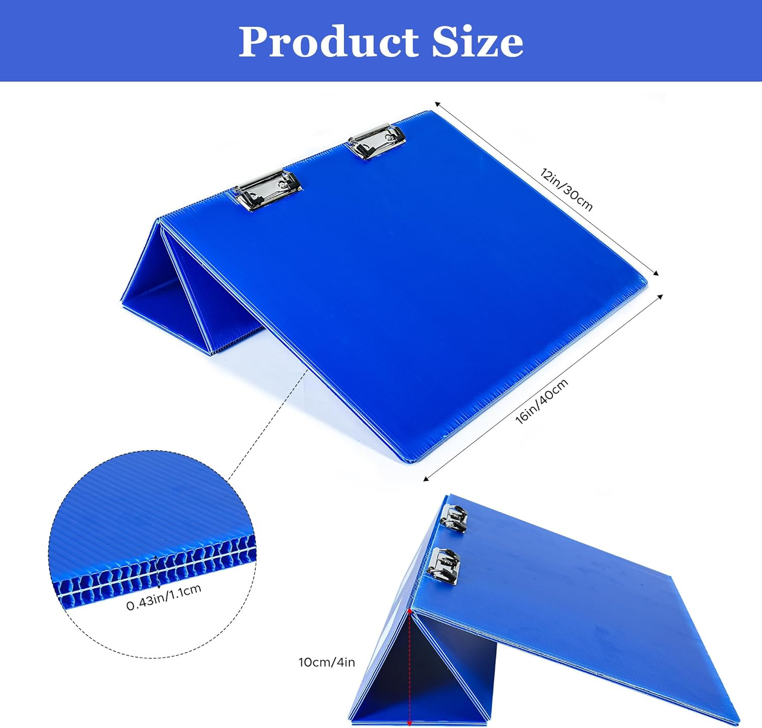 2Pcs Slant Board for Writing 16 X 12 Inch Sloped Surface Clipboard 20°Tilted Wri