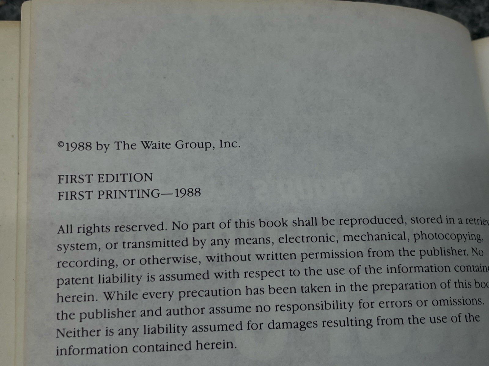The Waite Group’s Essential Guide to ANSI C By Nabajyoti Barkakati 1988 1st Ed.