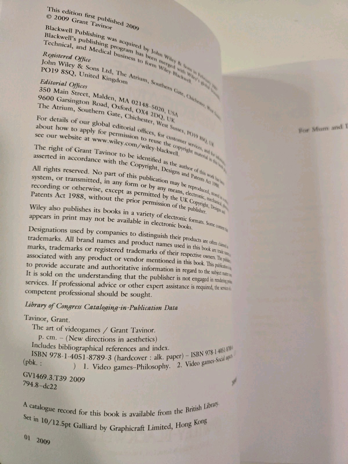 The Art of Videogames by Grant Tavinor (English) Paperback Book VG 2009 1st