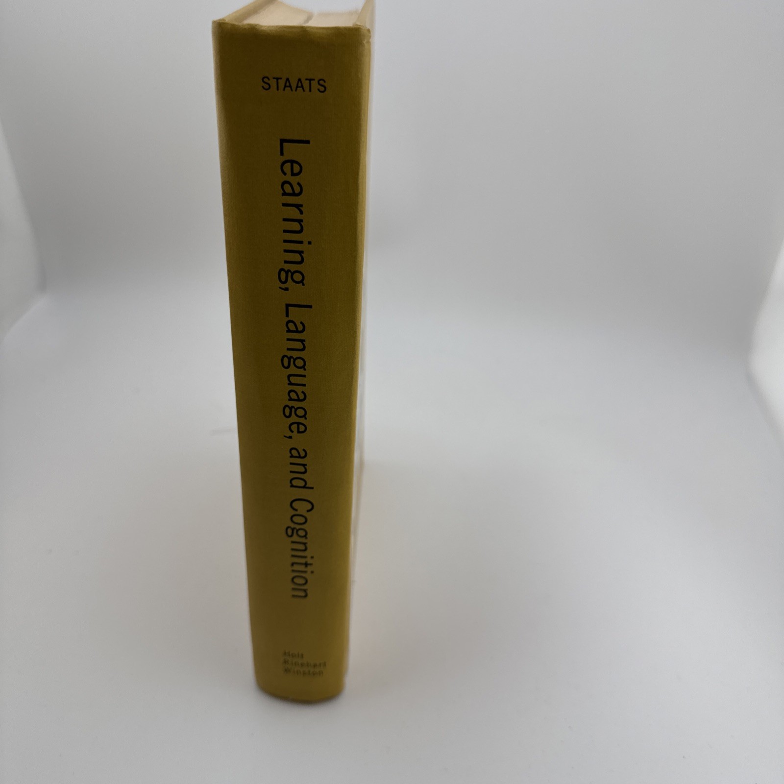 1968 HC Learning, Language, and Cognition by Staats, Arthur W.